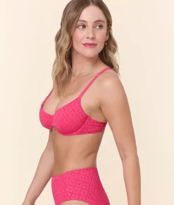 The Bermuda Bikini Top - Eyelet - Begonia