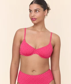The Bermuda Bikini Top - Eyelet - Begonia