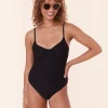 The Bermuda One Piece - Terry Dot - Black - Classic