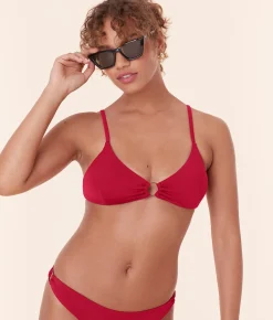 The Bonita Bikini Top - Eco Nylon - Garnet