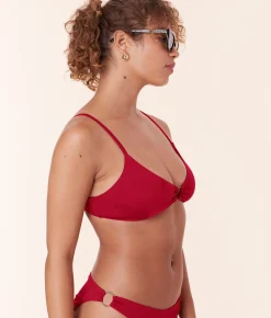 The Bonita Bikini Top - Eco Nylon - Garnet