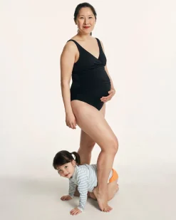 The Cala Maternity One Piece - Eco Nylon - Black - Classic