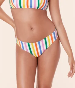 The Classic Bikini Bottom - Eco Nylon - Rainbow Stripe