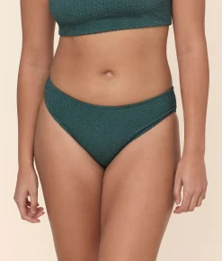 The Classic Bikini Bottom - Textured Weave - Seaweed