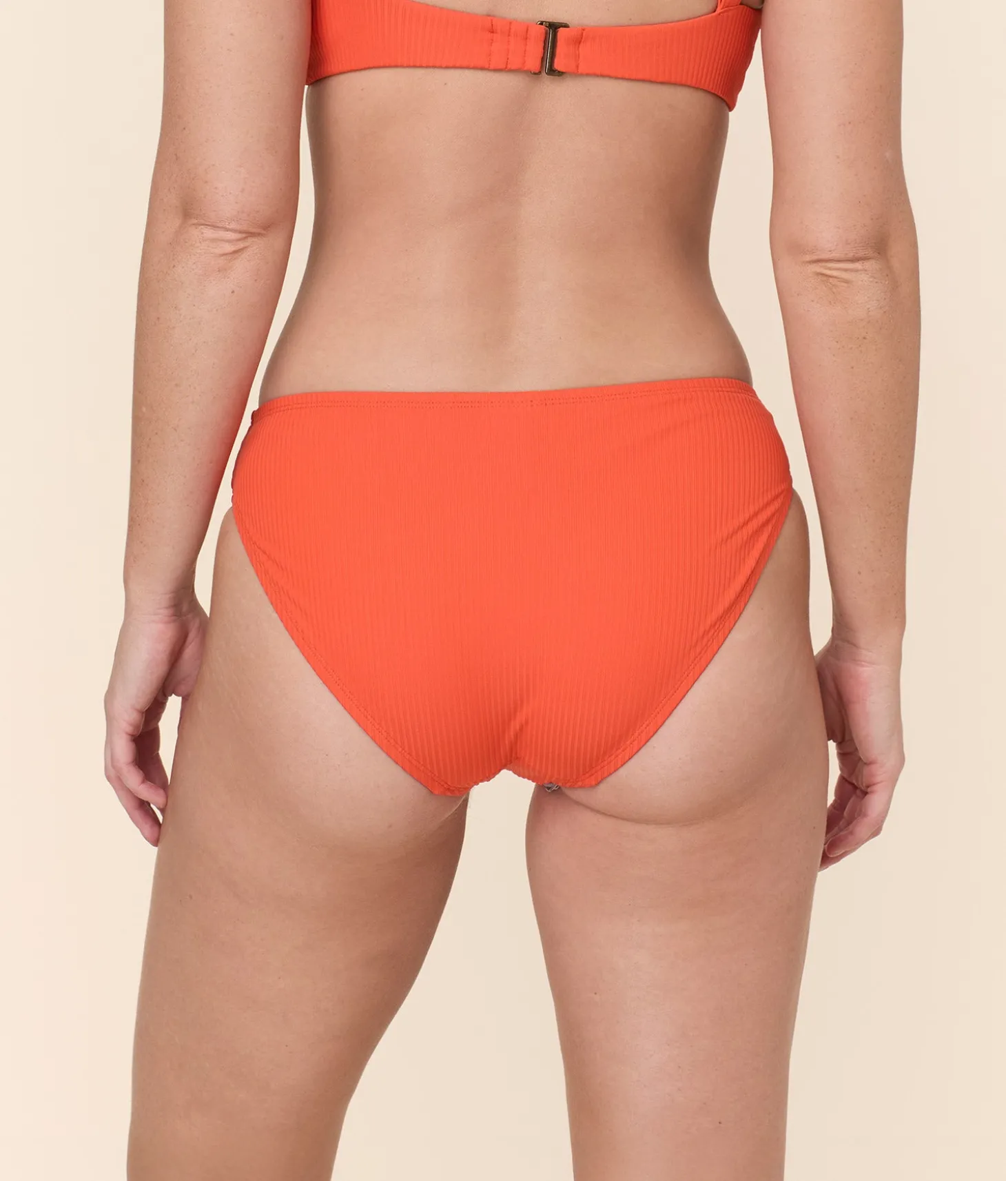 The Classic Bikini Bottom - Eco Ribbed - Vermillion