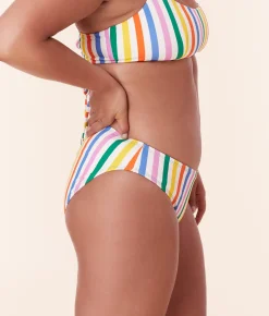 The Classic Bikini Bottom - Eco Nylon - Rainbow Stripe