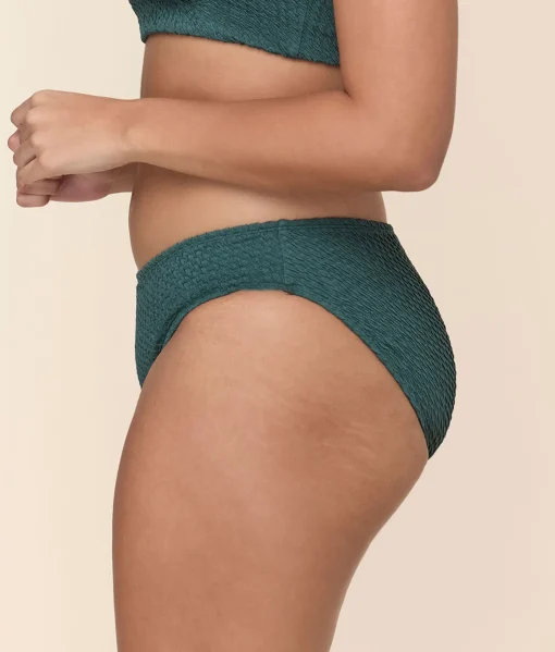 The Classic Bikini Bottom - Textured Weave - Seaweed