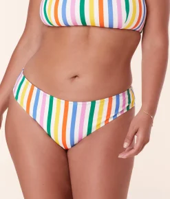The Classic Bikini Bottom - Eco Nylon - Rainbow Stripe