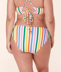 The Classic Bikini Bottom - Eco Nylon - Rainbow Stripe