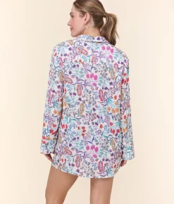 The Coastal Button Up - Lightweight Rayon - Botanical Floral
