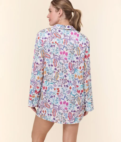 The Coastal Button Up - Lightweight Rayon - Botanical Floral