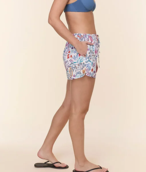 The Coastal Short - Lightweight Rayon - Botanical Floral