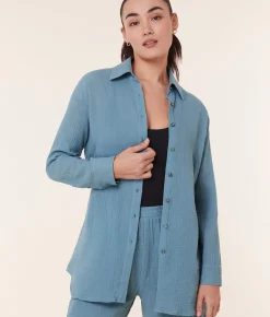 The Corvo Button Up - Cotton Gauze - Oceanview