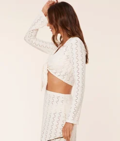 The Crete Jacket - Scallop Crochet - Gardenia