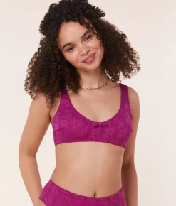 The Delray Bikini Top - Floral Lace - Aurora