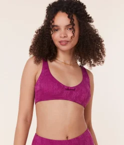 The Delray Bikini Top - Floral Lace - Aurora