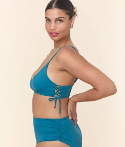 The Elba Bikini Top - Eco Nylon - Ocean