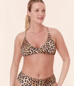 The Elwood Bikini Top - Eco Nylon - Leopard