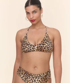 The Elwood Bikini Top - Eco Nylon - Leopard