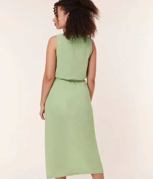The Flamenco Button Up Dress - Cotton Gauze - Ambrosia