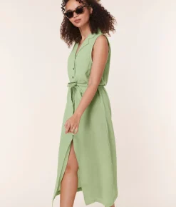 The Flamenco Button Up Dress - Cotton Gauze - Ambrosia