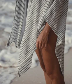 The Handloom Ava Kimono - Black Stripes