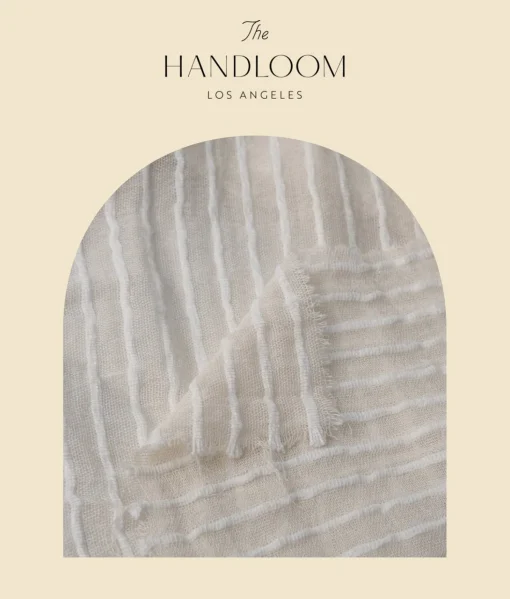 The Handloom Ava Kimono - White Stripes