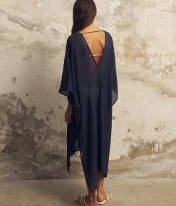 The Handloom Bodrum Kaftan - Navy
