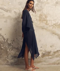 The Handloom Bodrum Kaftan - Navy