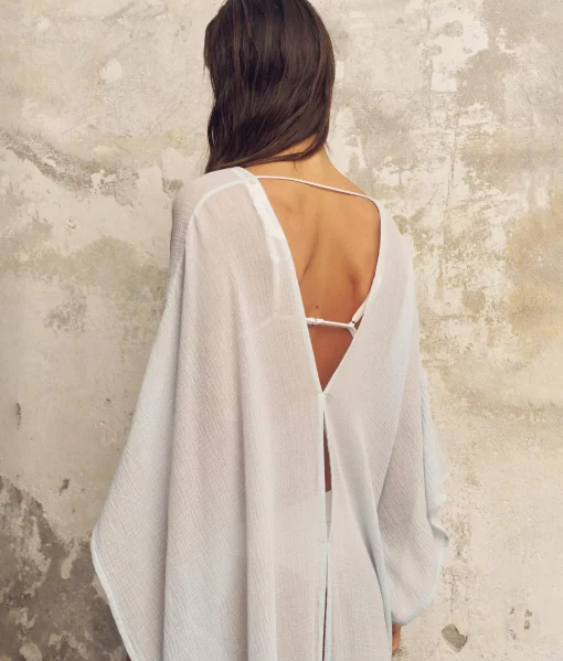 The Handloom Bodrum Kaftan - Baby Blue
