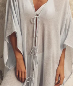 The Handloom Bodrum Kaftan - Baby Blue