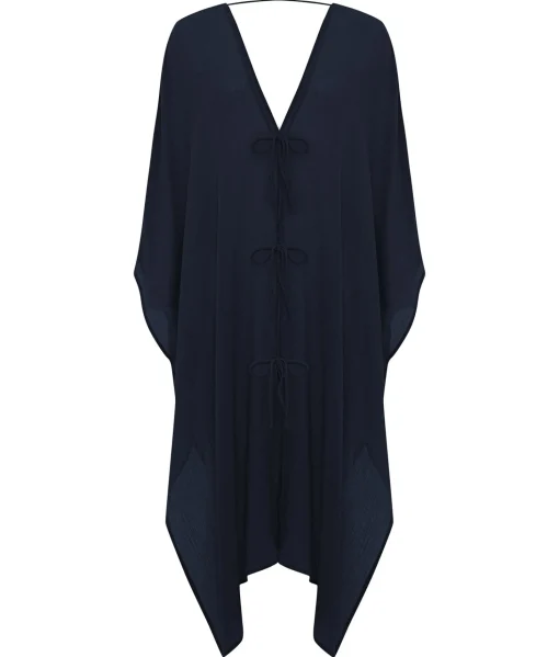 The Handloom Bodrum Kaftan - Navy