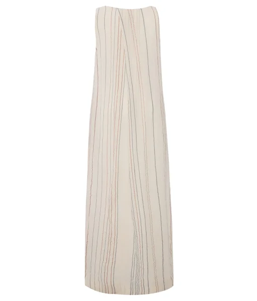 The Handloom Day Break Dress - Natural With Stripes