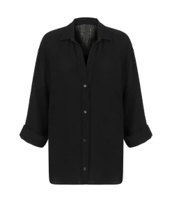 The Handloom Echo Maxi Shirt - Black
