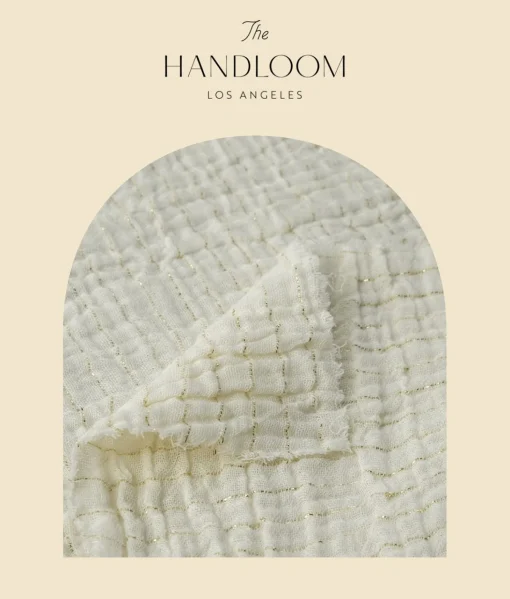 The Handloom Echo Maxi Shirt - Natural With Stripes
