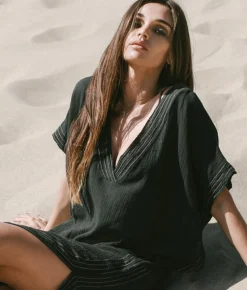 The Handloom Ela Kaftan - Black