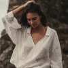 The Handloom Sade Top - White Stripes