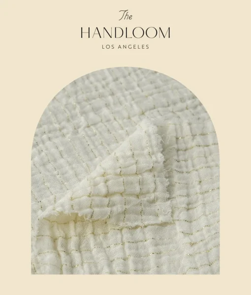 The Handloom Skye Palazzo Pants - Natural With Stripes