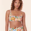 The Havana Bikini Top - Eco Nylon - Bird Floral