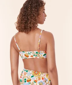 The Havana Bikini Top - Eco Nylon - Bird Floral