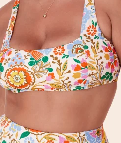 The Havana Bikini Top - Eco Nylon - Bird Floral