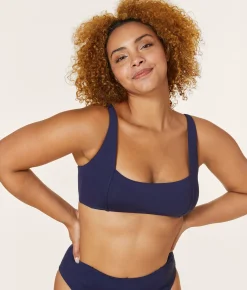 The Havana Bikini Top - Flat - Navy