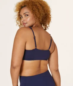 The Havana Bikini Top - Flat - Navy
