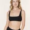 The Havana Bikini Top - Ribbed - Black