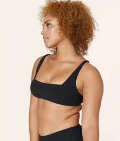 The Havana Bikini Top - Ribbed - Black