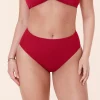 The High Rise Bikini Bottom - Eco Nylon - Garnet