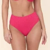 The High Waist Bikini Bottom - Eyelet - Begonia
