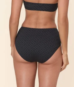 The High Waist Bikini Bottom - Eyelet - Black Eyelet