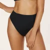 The High Waist Cheeky Bikini Bottom - Flat - Black