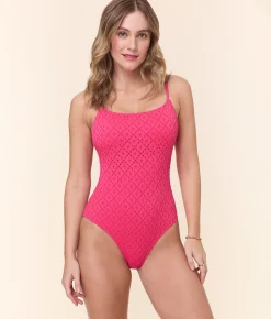 The Jetties One Piece - Eyelet - Begonia - Classic